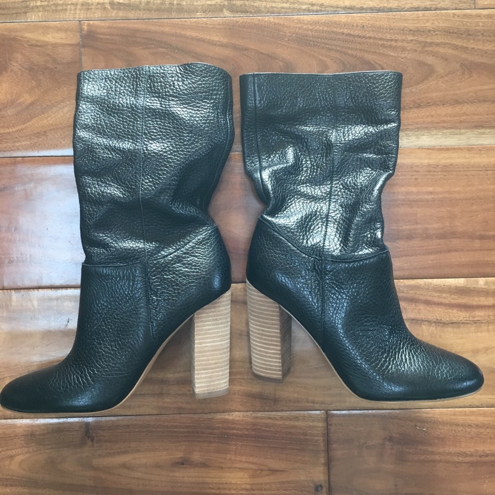 Banana Republic Calf Height Black leather boots
